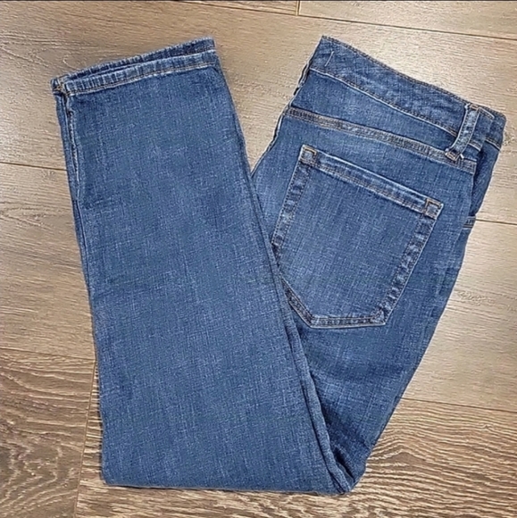 ❤ ELLA MOSS ANTHROPOLOGIE HIGH WAIST STRAIGHT LEG CROP JEANS 12 (31) - Picture 4 of 7